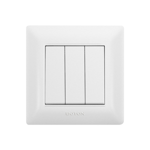 Hotel 3 Gang 2 Way Interruptor de pared blanco