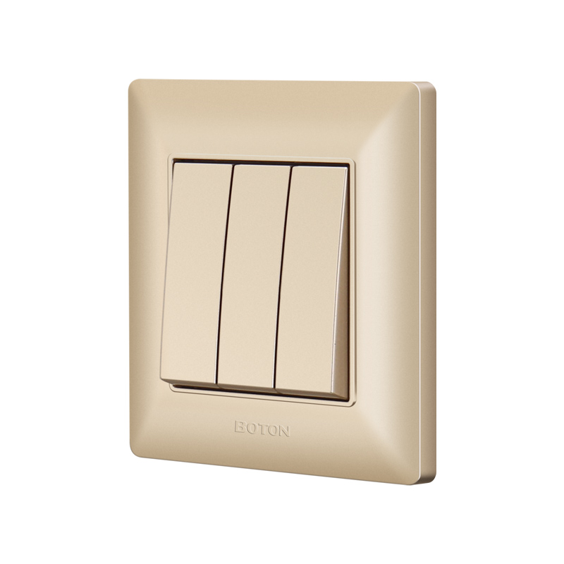 Hotel 3 Gang 2 Way Interruptor de pared blanco