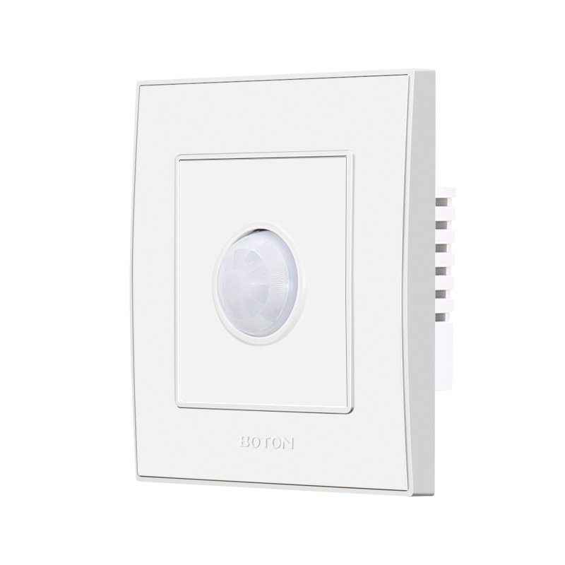 Interruptor de pared con sensor de cuerpo humano blanco