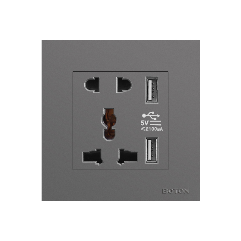 Enchufe USB multifuncional de 5 pines de tipo empotrado para interiores 