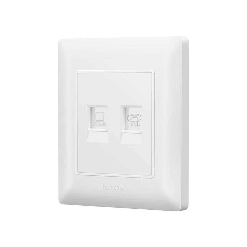 Enchufe de pared para decoración de teléfono y ordenador para apartamento 