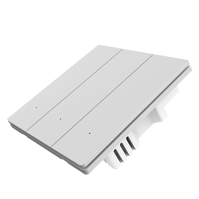 Interruptor de pared táctil Tuya Zigbee de hogar inteligente de 3 bandas